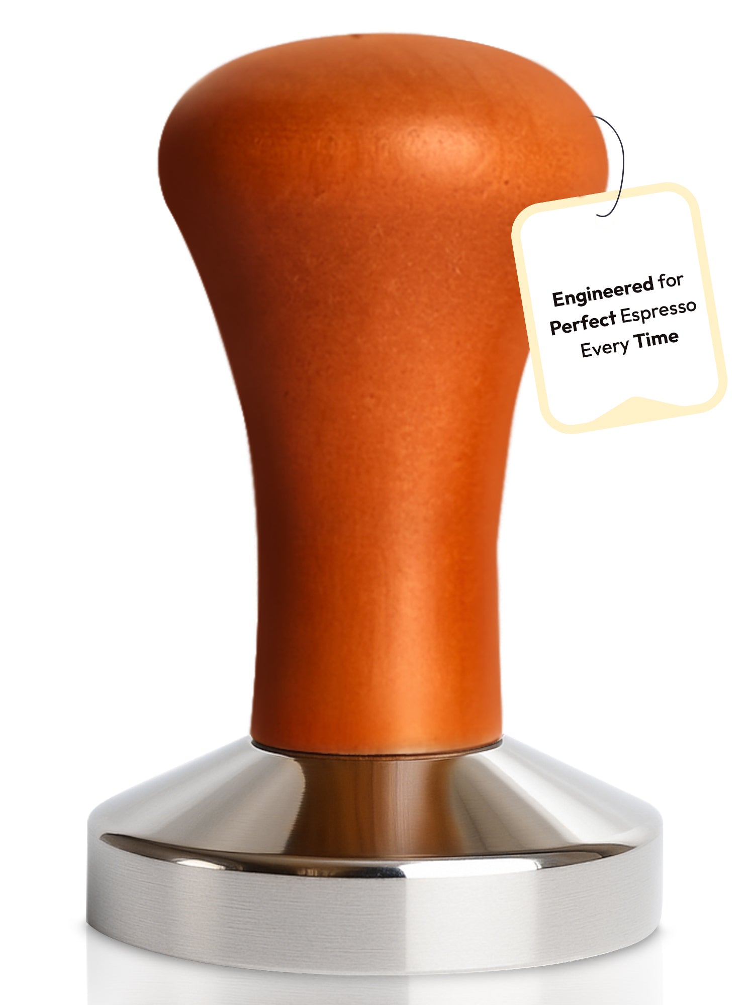 MADCHIEF 53.3mm Espresso Tamper – Wooden Handle & Stainless Steel Coffee Tamper Barista Tool